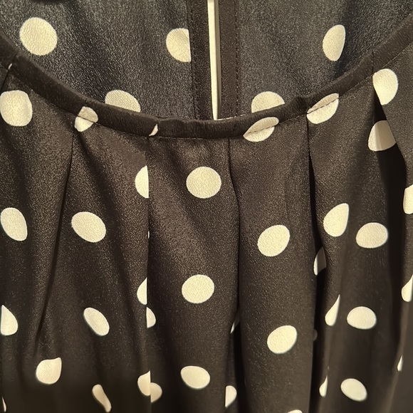 Merona Black and White Polka Dot Sleeveless Blouse - Picture 5 of 5